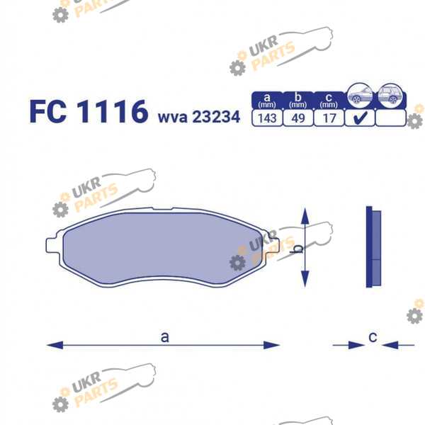 Тормозные колодки FriCo FC 1116